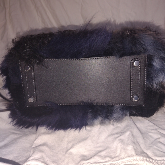 Coach Black and Gray Faux Fur Bag - Picture 2 of 5